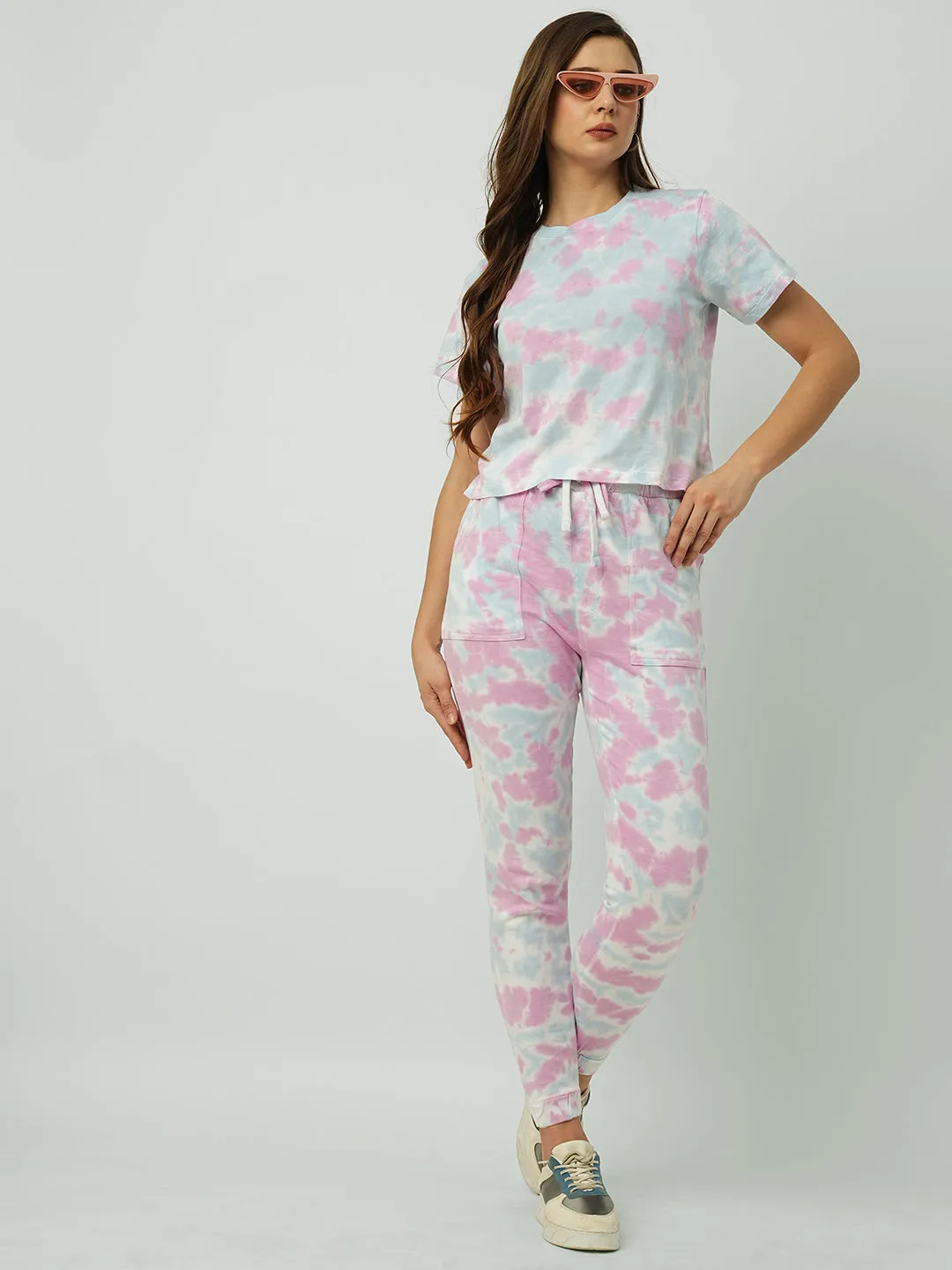 Women High-Rise Tie & Dye Skinny Fit Jogger