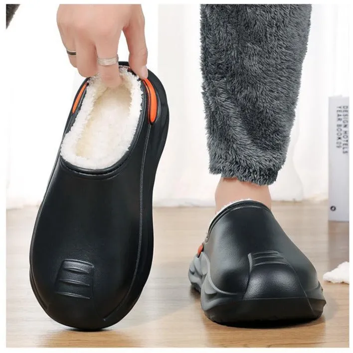 Women Men Waterproof Fleece Lined Slippers