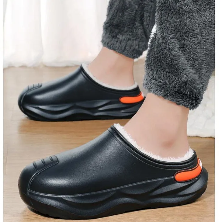 Women Men Waterproof Fleece Lined Slippers