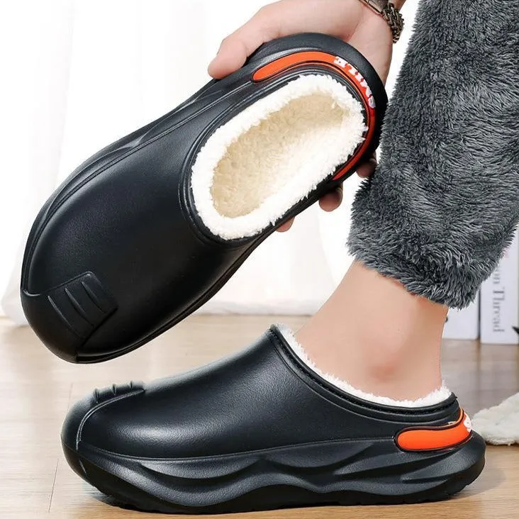 Women Men Waterproof Fleece Lined Slippers