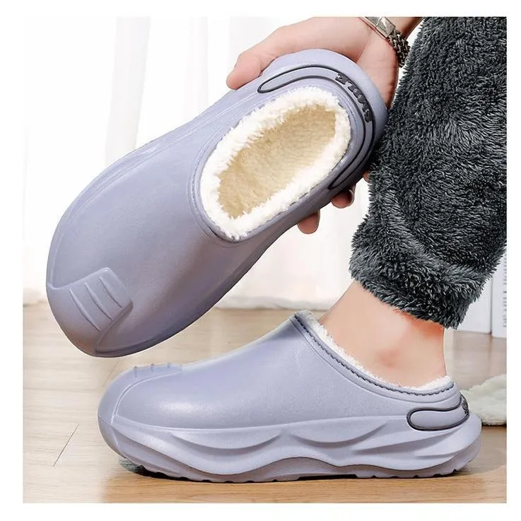 Women Men Waterproof Fleece Lined Slippers