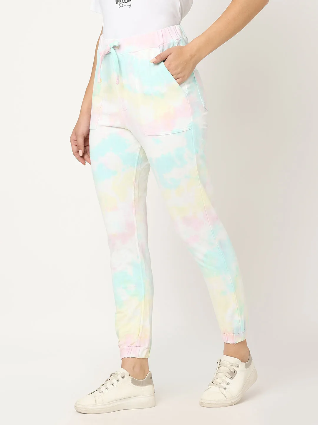 Women Multicolor Tie & Dye High-Rise Jogger