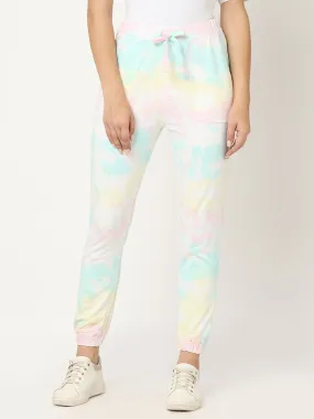 Women Multicolor Tie & Dye High-Rise Jogger