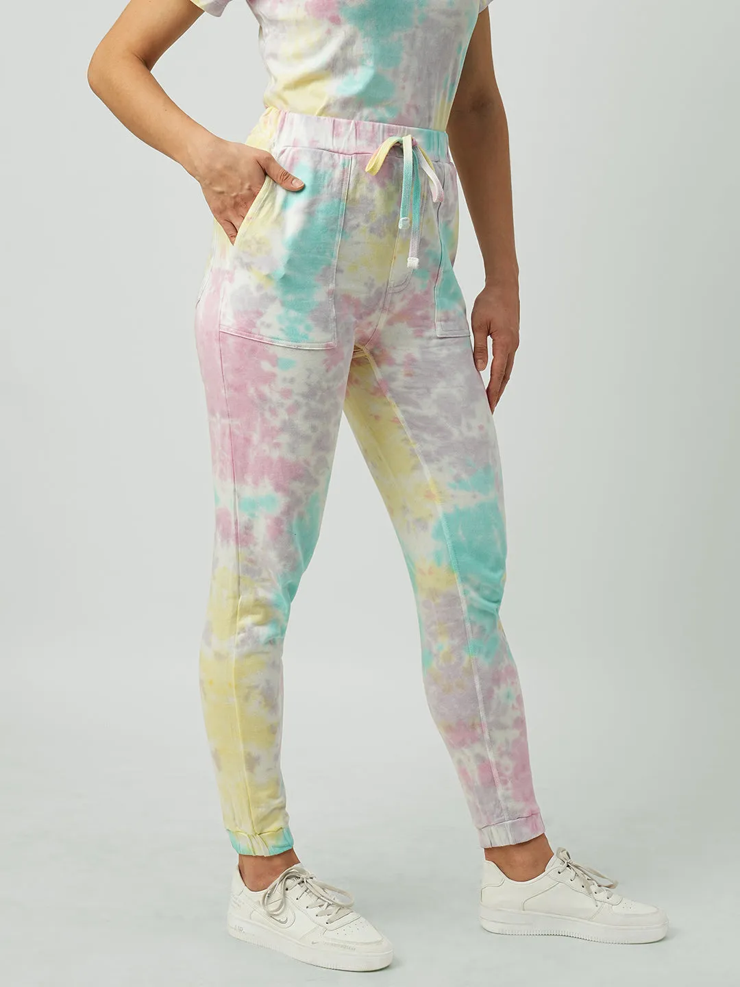 Women Tie & Dye High-Rise Comfort Fit Jogger