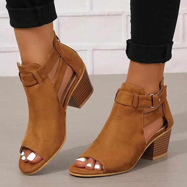 Women's Chunky Heel Buckle High Heel Sandals 33998205C