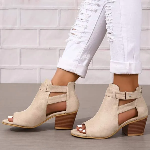 Women's Chunky Heel Buckle High Heel Sandals 33998205C