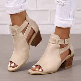 Women's Chunky Heel Buckle High Heel Sandals 33998205C