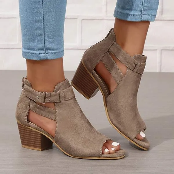 Women's Chunky Heel Buckle High Heel Sandals 33998205C
