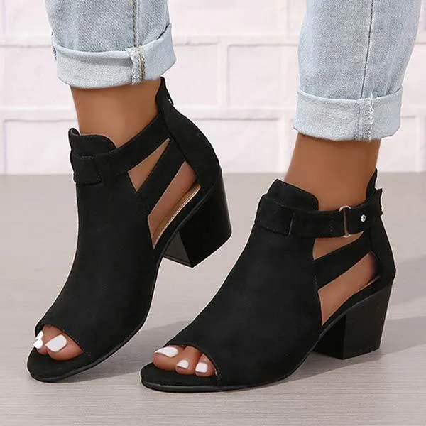 Women's Chunky Heel Buckle High Heel Sandals 33998205C