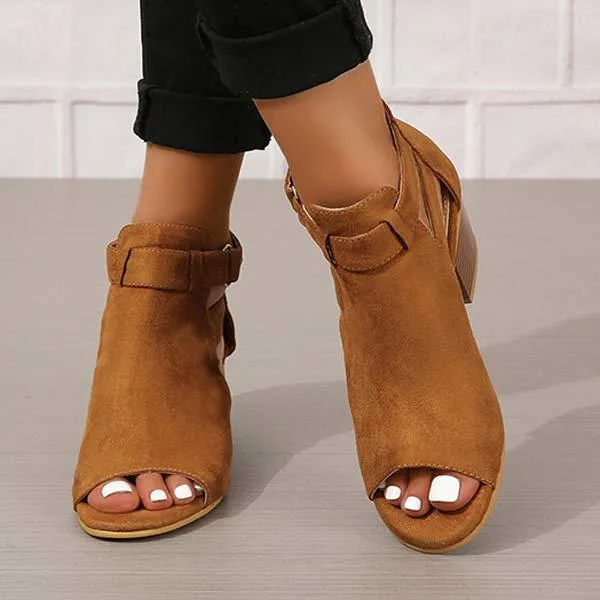 Women's Chunky Heel Buckle High Heel Sandals 33998205C