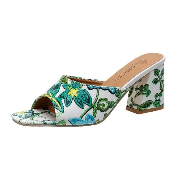 Women's Chunky Heel Peep Toe Sandals 05629647C