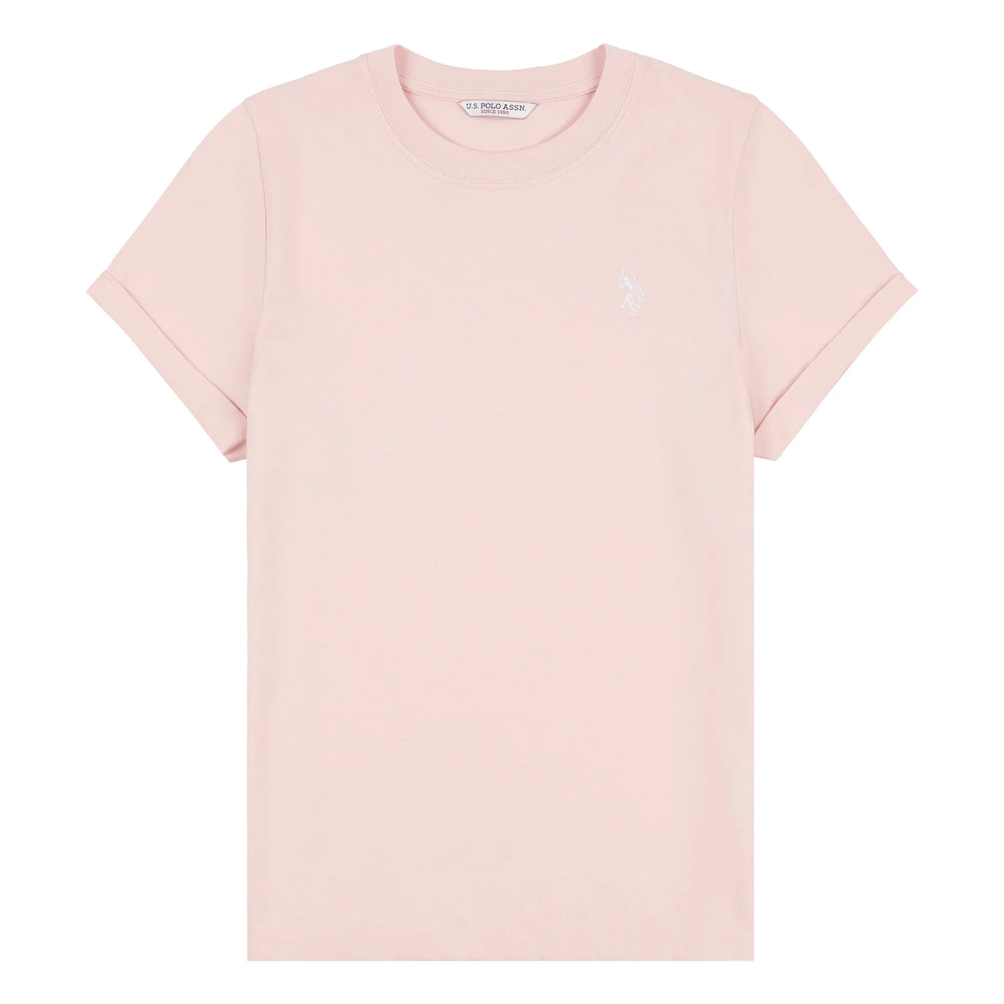 Womens Crew Neck T-Shirt in Crystal Rose