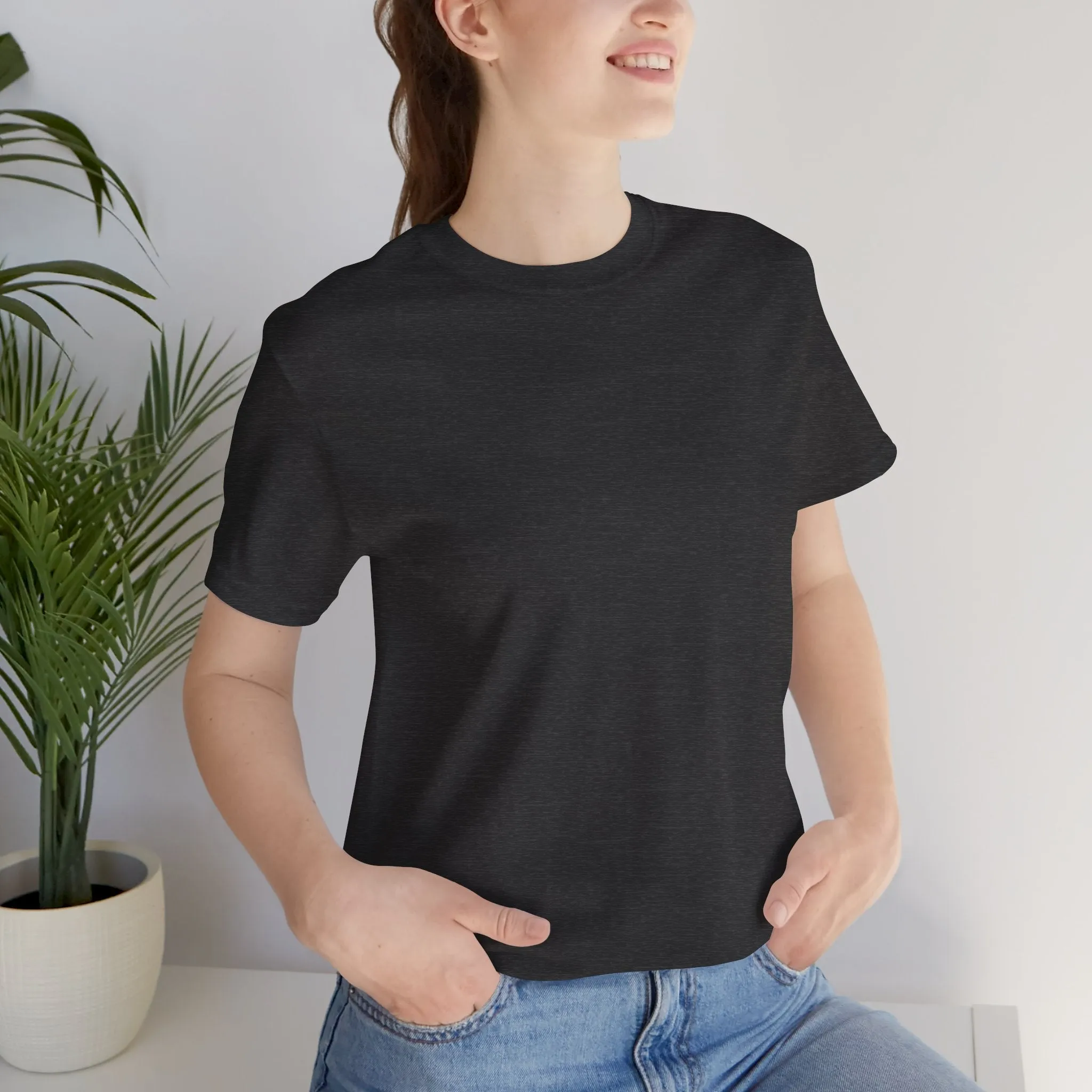 Womens Dark Grey Heather T Shirts Premium Casual Short Sleeve Shirts Oversized Tops