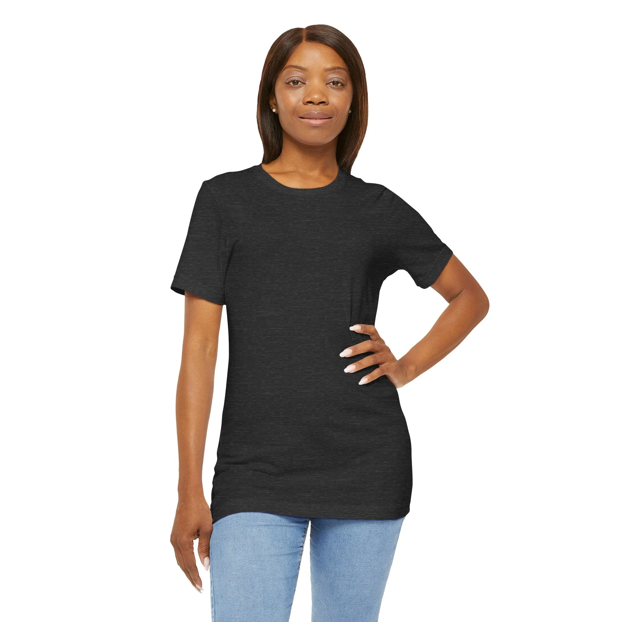Womens Dark Grey Heather T Shirts Premium Casual Short Sleeve Shirts Oversized Tops