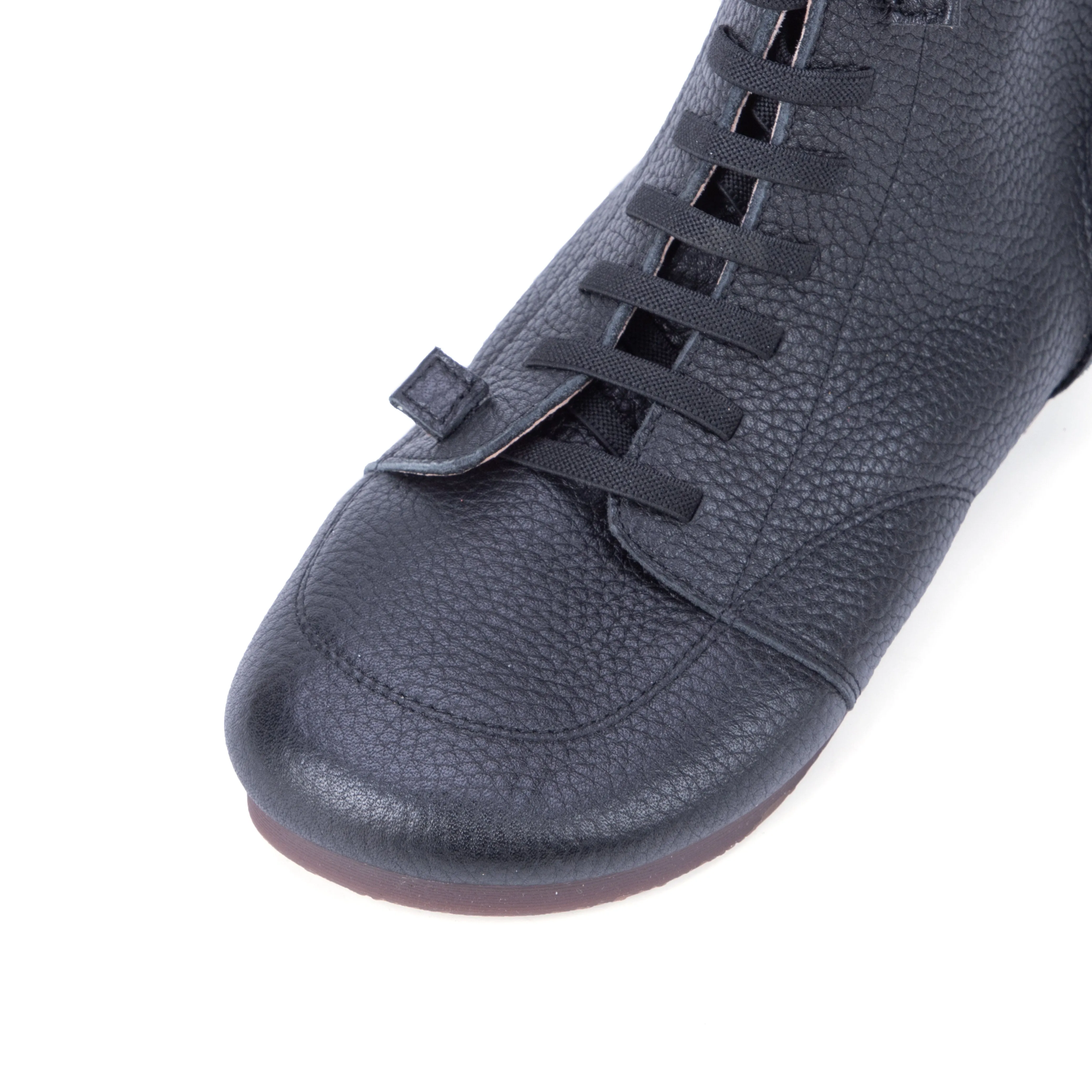 Women's Handmade Leather Flat Casual Lace-Up Boots