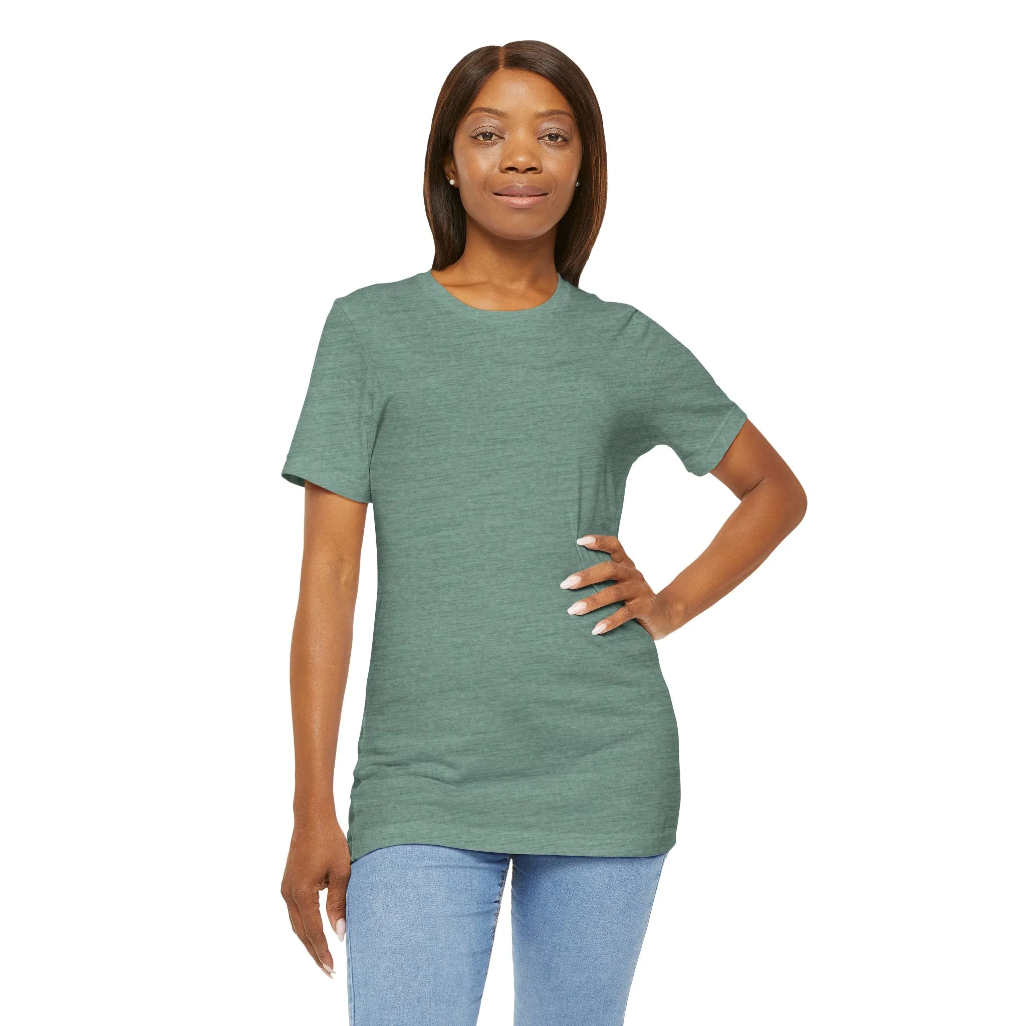 Womens Heather Dusty Blue T Shirts Premium Casual Short Sleeve Shirts Oversized Tops