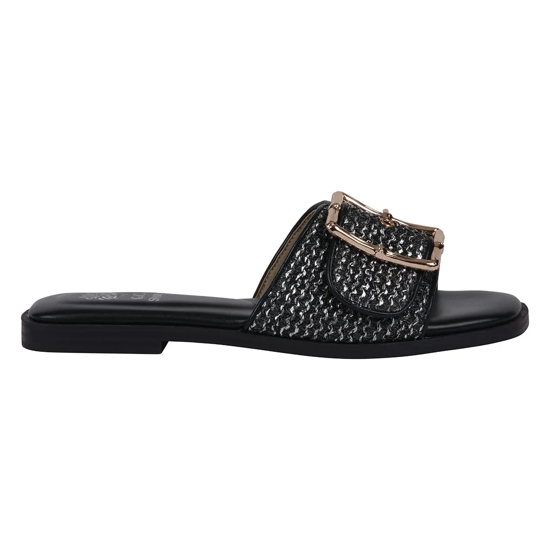 Women's Indie Woven Buckle Flat Sandals