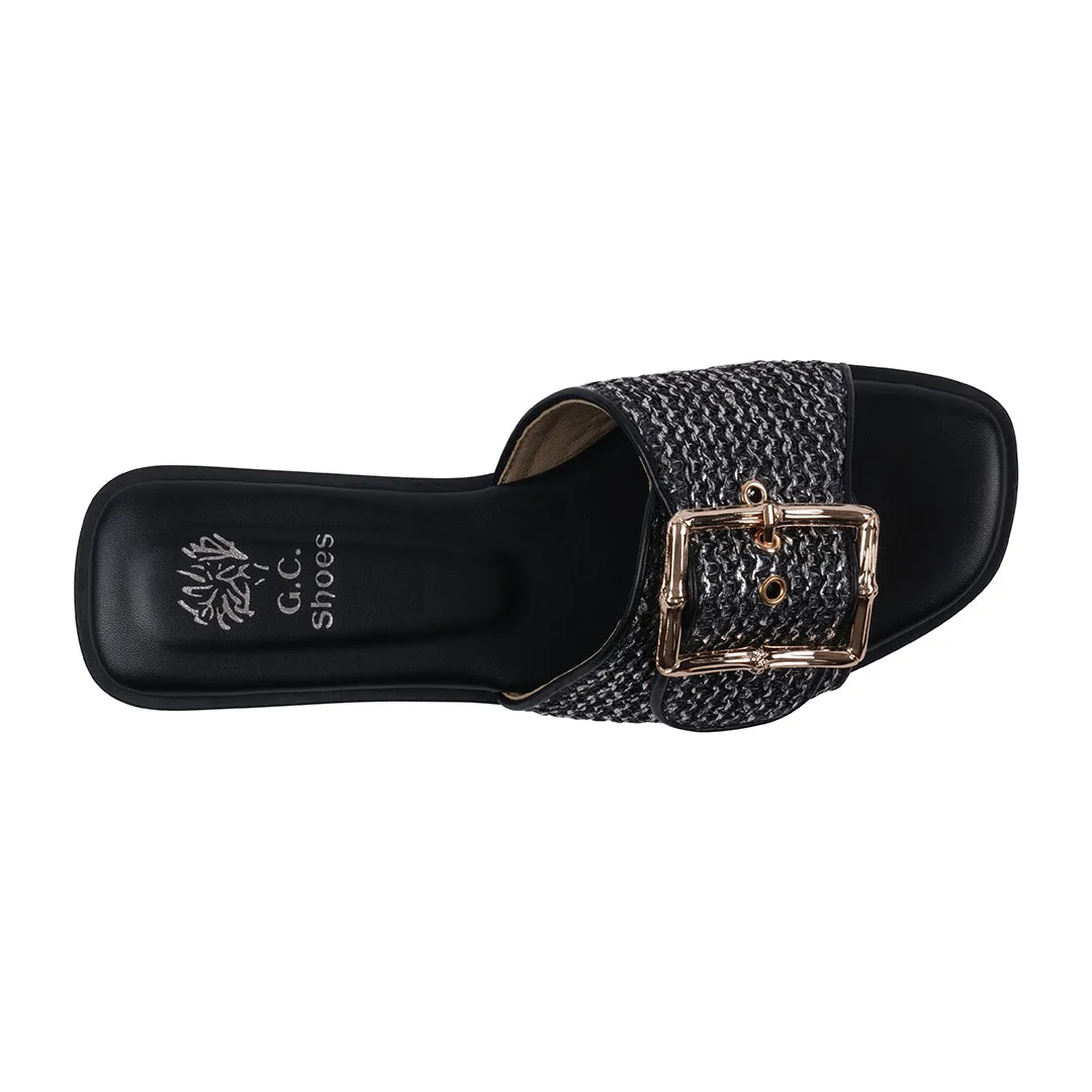 Women's Indie Woven Buckle Flat Sandals