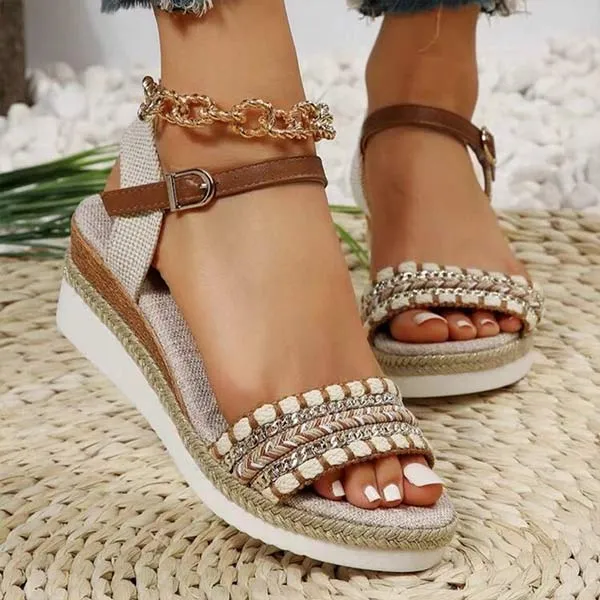 Women's Peep-Toe Platform Wedge Sandals 39517696C