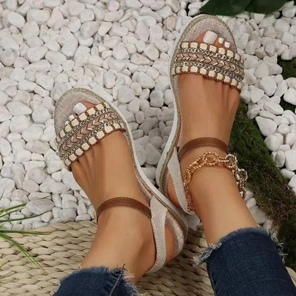 Women's Peep-Toe Platform Wedge Sandals 39517696C