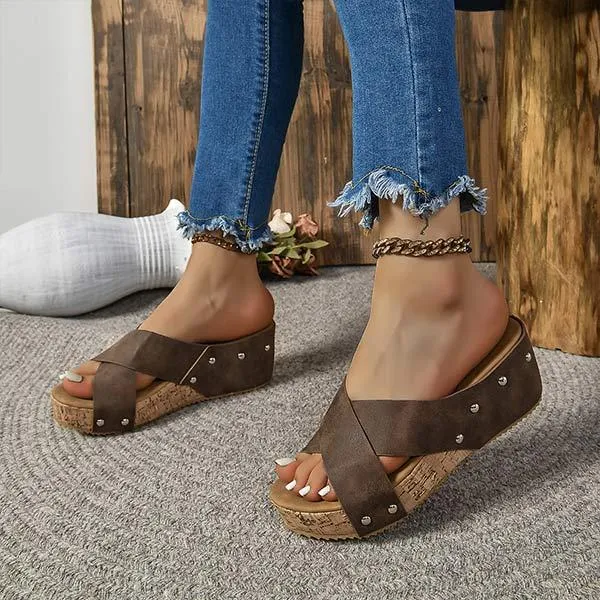 Women's Platform Beach Slide Sandals 26501625C