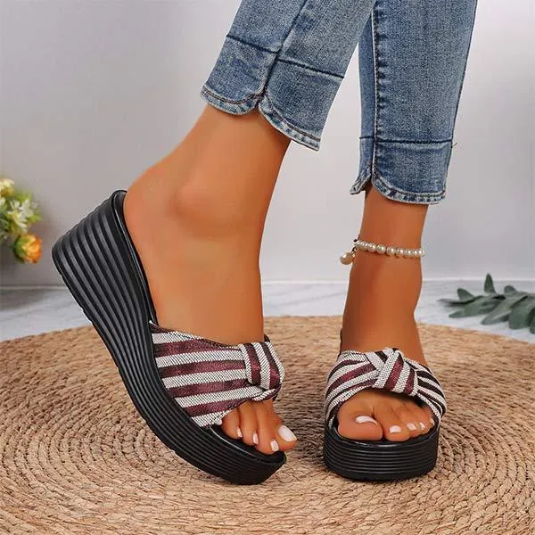 Women's Platform Wedge Slide Sandals 55258329C