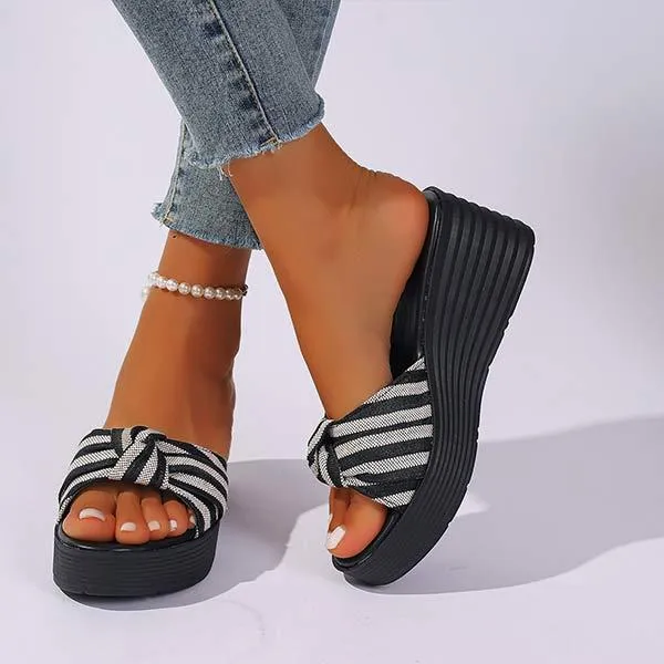 Women's Platform Wedge Slide Sandals 55258329C