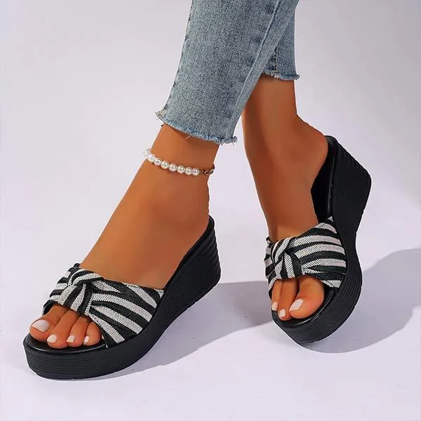 Women's Platform Wedge Slide Sandals 55258329C