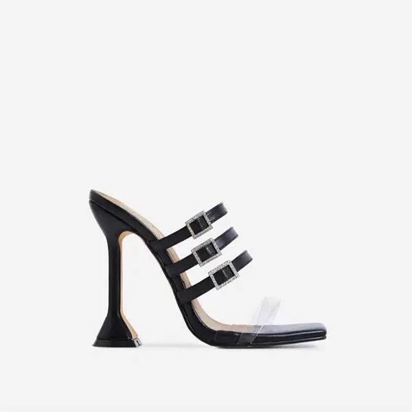 Women's Rhinestone Square Toe One-Strap Sexy Fashion High Heel Sandals 68148930C