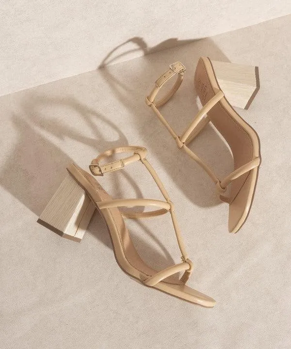 Womens Shoes Style No. Sofia - Wooden Heel Sandals