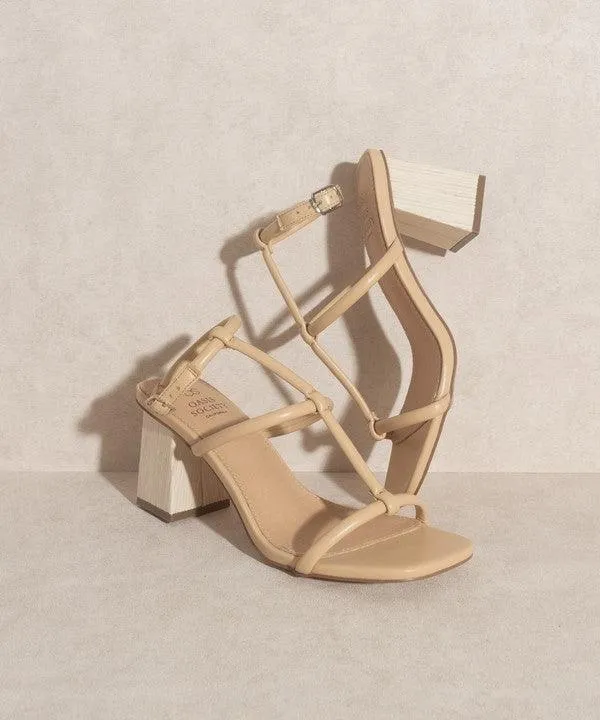 Womens Shoes Style No. Sofia - Wooden Heel Sandals