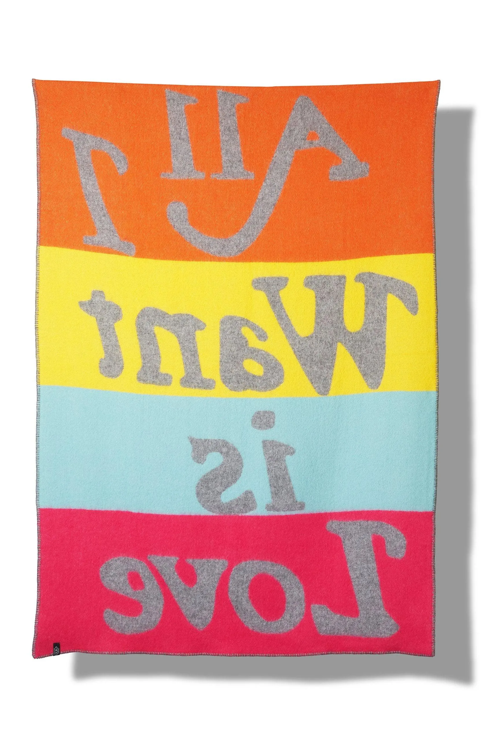 Wool Blanket "Love" by Michele Rondelli