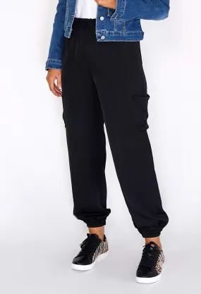 Zapara Black Silk Genie Joggers
