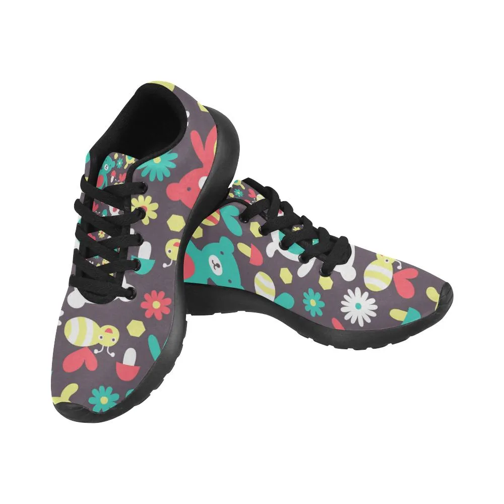 Zenzzle Bear and bee pattern print on Women's Running shoes Casual Lightweight Athletic Sneakers US size 6-15