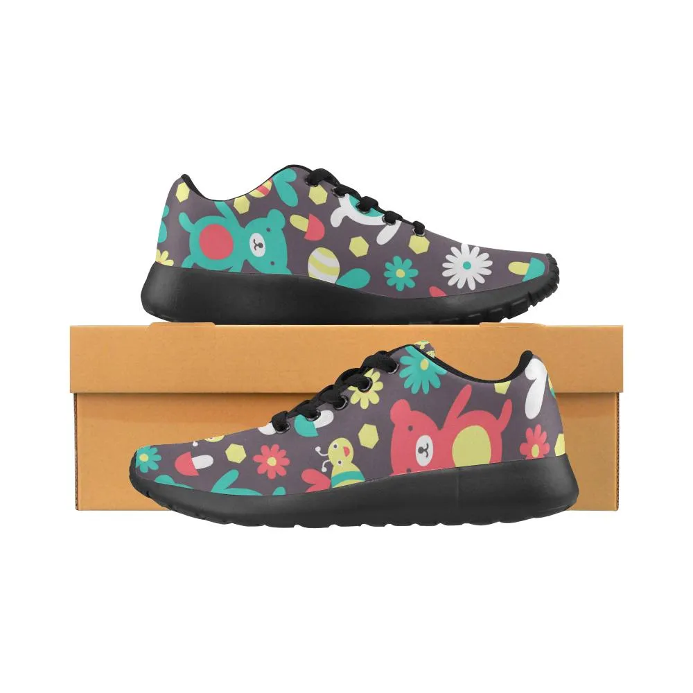 Zenzzle Bear and bee pattern print on Women's Running shoes Casual Lightweight Athletic Sneakers US size 6-15