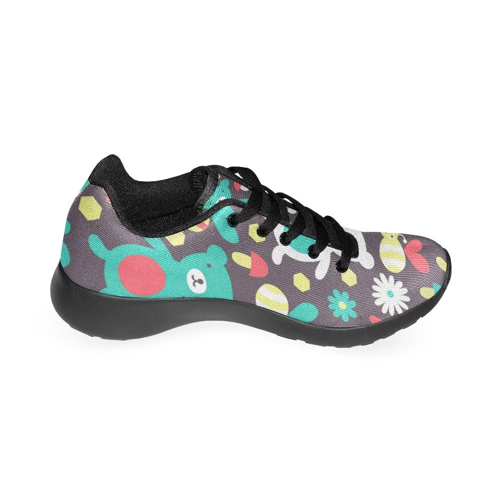 Zenzzle Bear and bee pattern print on Women's Running shoes Casual Lightweight Athletic Sneakers US size 6-15
