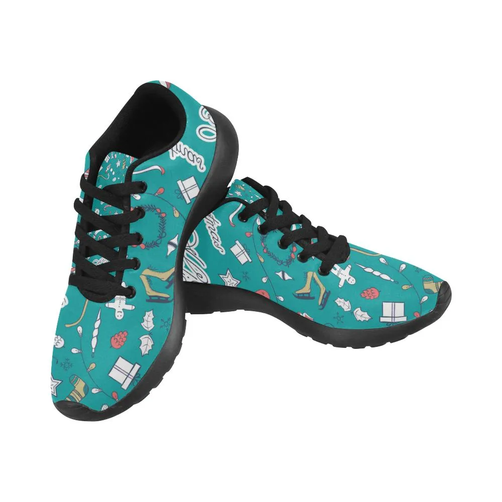 Zenzzle Christmas icons pattern Women's Running shoes Casual Lightweight Athletic Sneakers US size 6-15