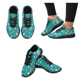 Zenzzle Christmas icons pattern Women's Running shoes Casual Lightweight Athletic Sneakers US size 6-15
