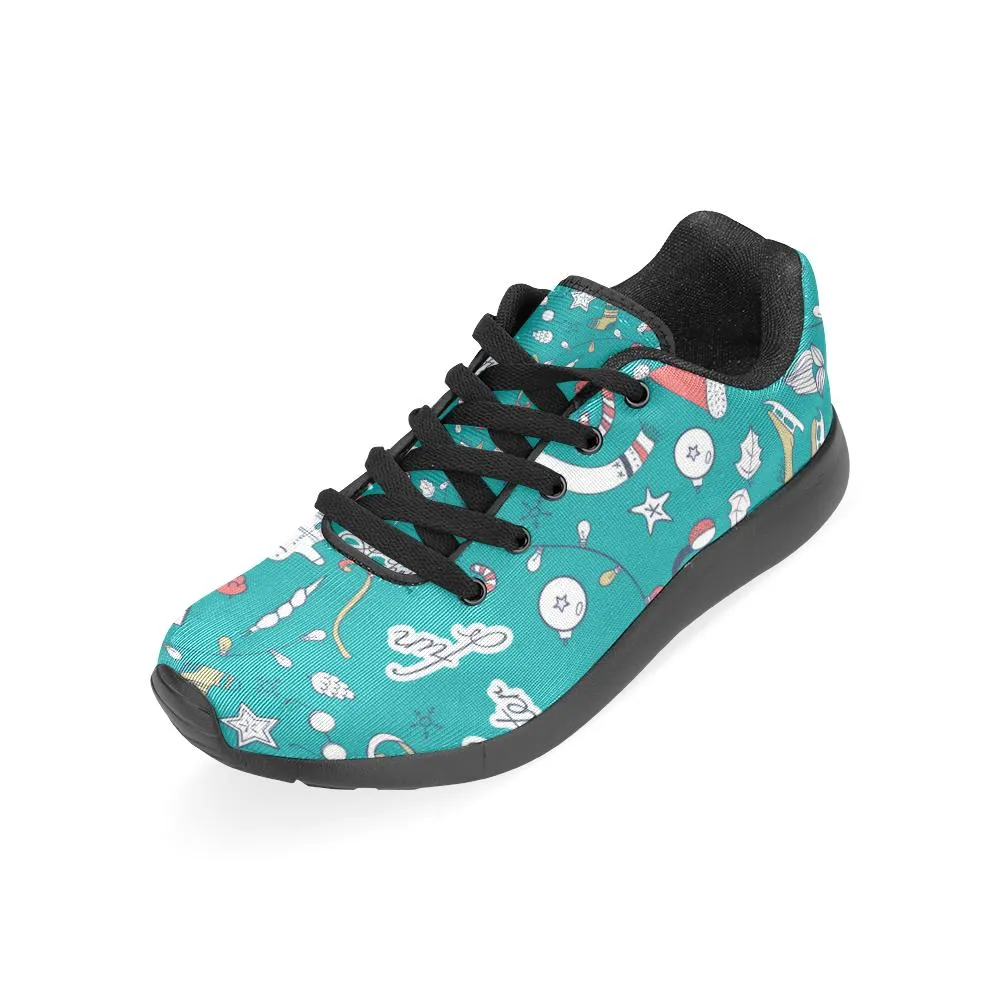 Zenzzle Christmas icons pattern Women's Running shoes Casual Lightweight Athletic Sneakers US size 6-15