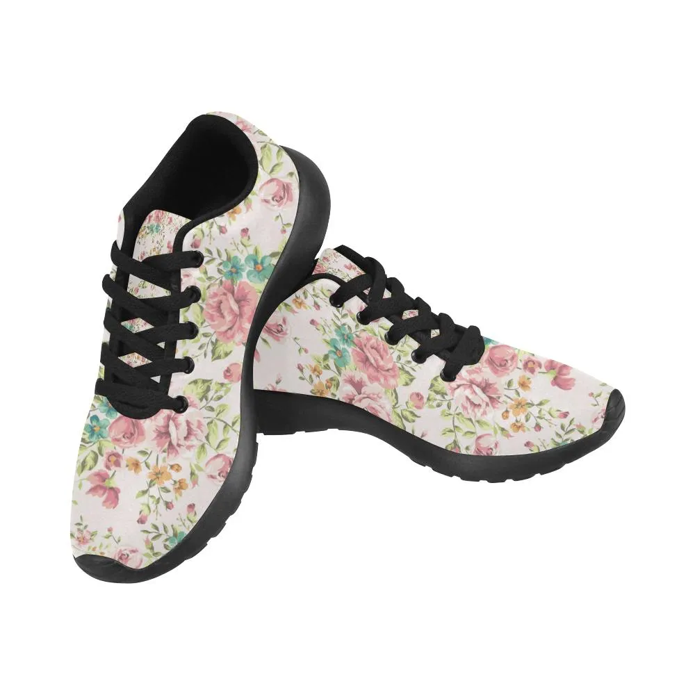 Zenzzle Classic vintage flower pattern print on Women's Running shoes Casual Lightweight Athletic Sneakers US size 6-15