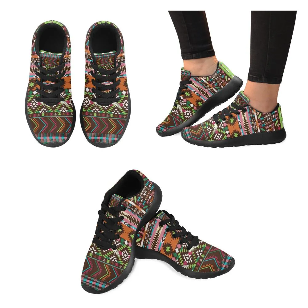 Zenzzle colorful aztec geometric pattern print on Women's Running shoes Casual Lightweight Athletic Sneakers US size 6-15