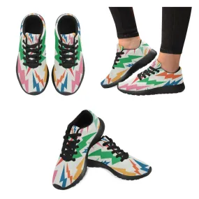 Zenzzle colorful lightning pattern print on Women's Running shoes Casual Lightweight Athletic Sneakers US size 6-15
