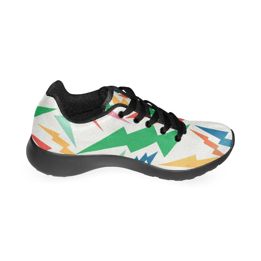 Zenzzle colorful lightning pattern print on Women's Running shoes Casual Lightweight Athletic Sneakers US size 6-15