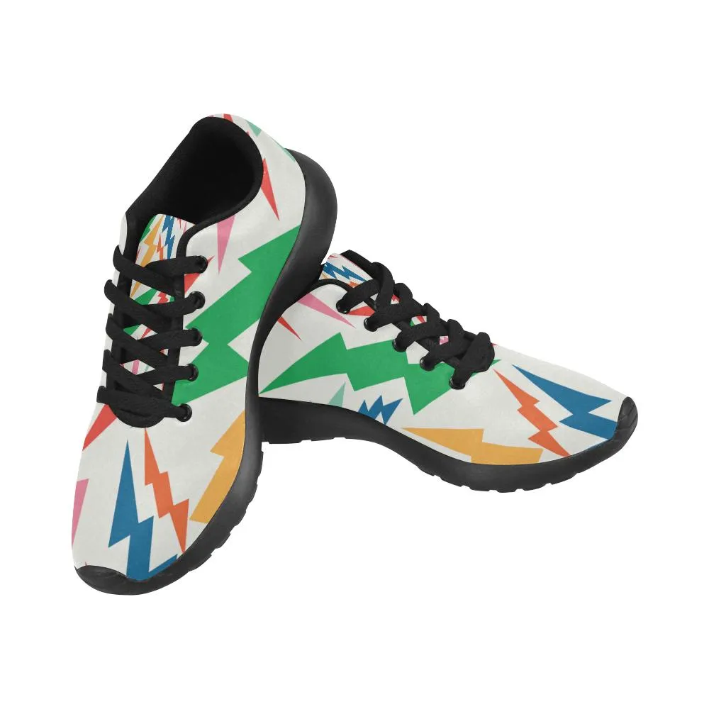 Zenzzle colorful lightning pattern print on Women's Running shoes Casual Lightweight Athletic Sneakers US size 6-15