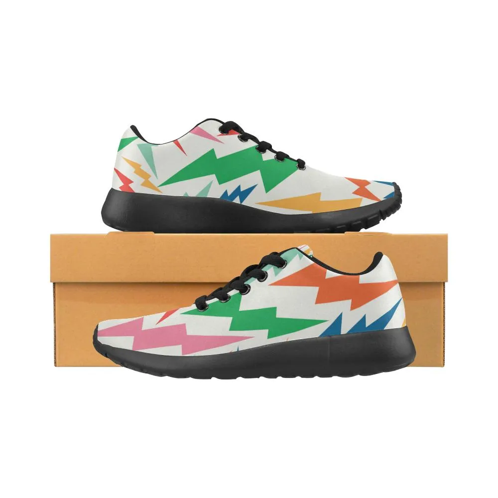 Zenzzle colorful lightning pattern print on Women's Running shoes Casual Lightweight Athletic Sneakers US size 6-15