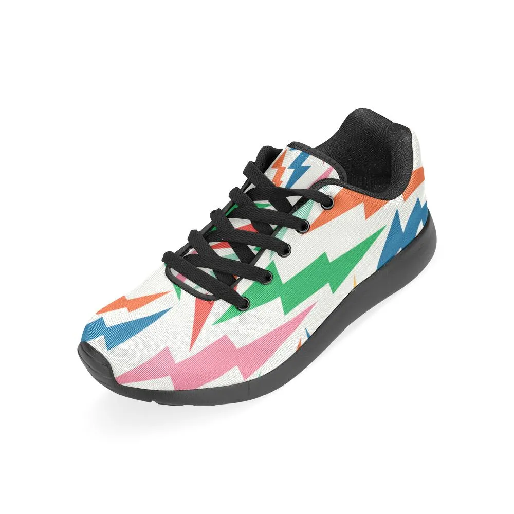 Zenzzle colorful lightning pattern print on Women's Running shoes Casual Lightweight Athletic Sneakers US size 6-15