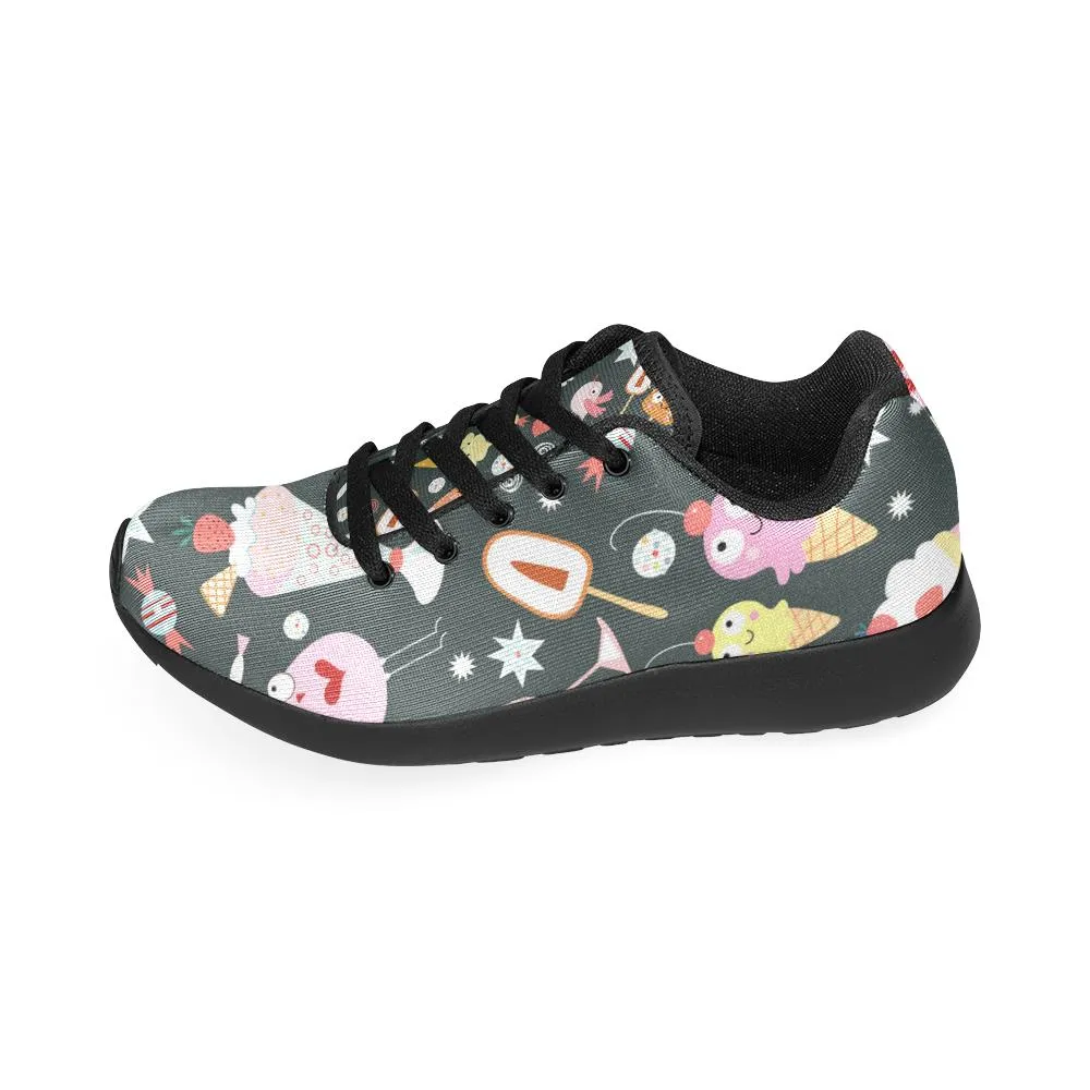 Zenzzle cute icecream pattern print on Women's Running shoes Casual Lightweight Athletic Sneakers US size 6-15
