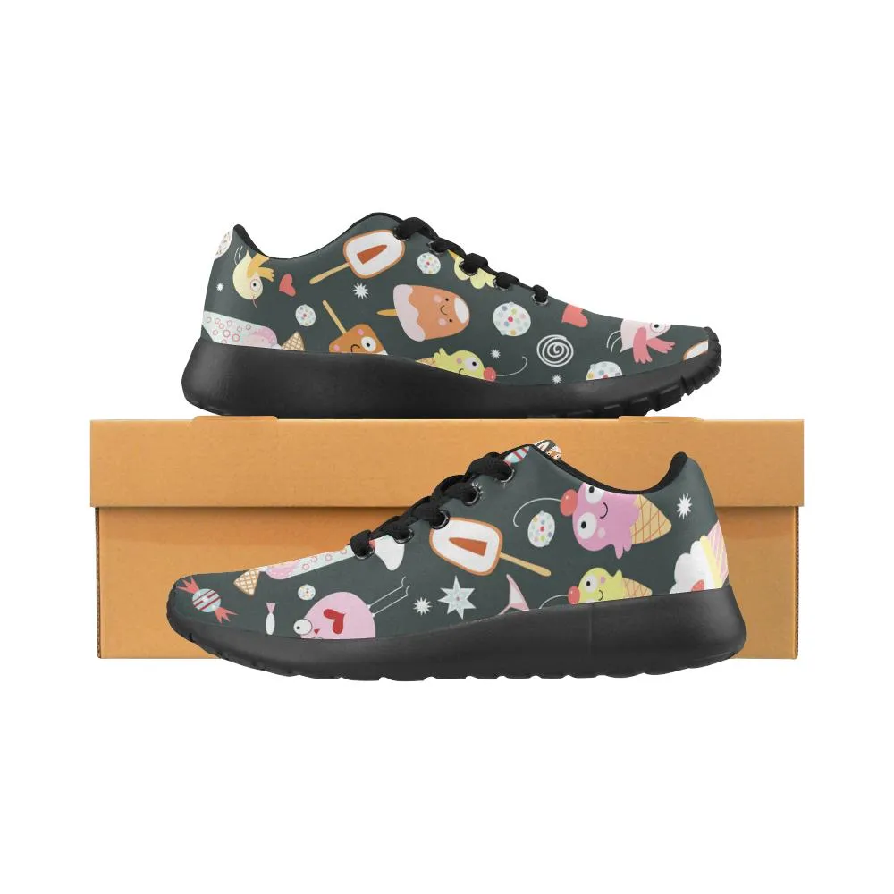 Zenzzle cute icecream pattern print on Women's Running shoes Casual Lightweight Athletic Sneakers US size 6-15