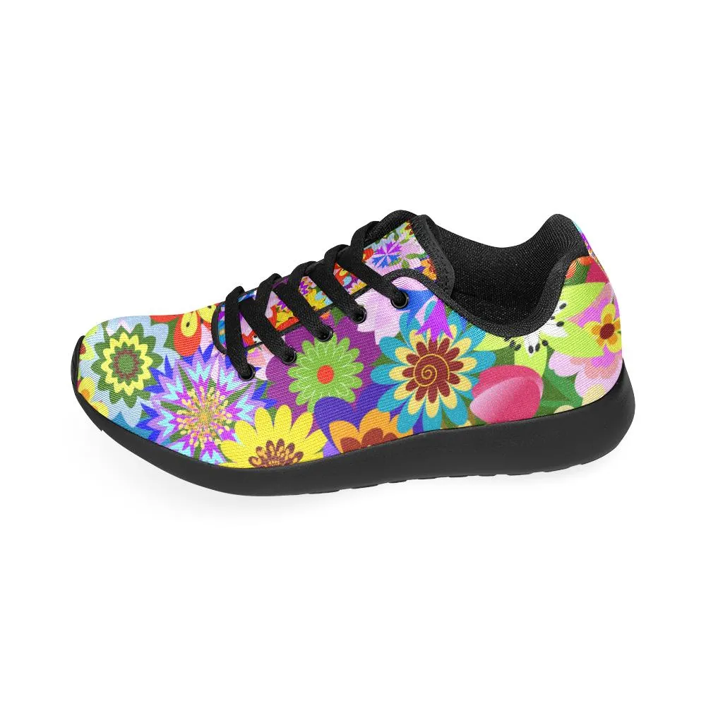 Zenzzle graphic Abstract floral pattern print on Women's Running shoes Casual Lightweight Athletic Sneakers US size 6-15
