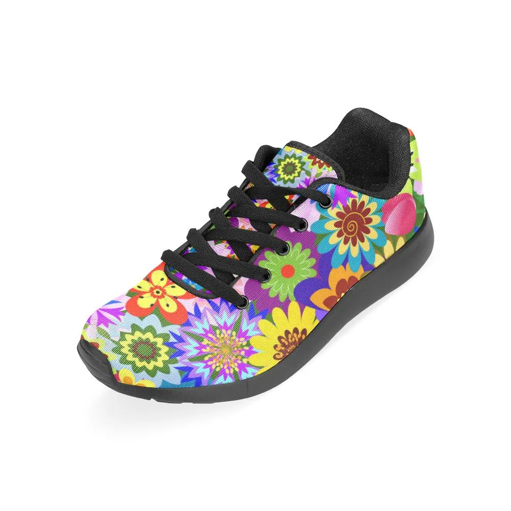 Zenzzle graphic Abstract floral pattern print on Women's Running shoes Casual Lightweight Athletic Sneakers US size 6-15